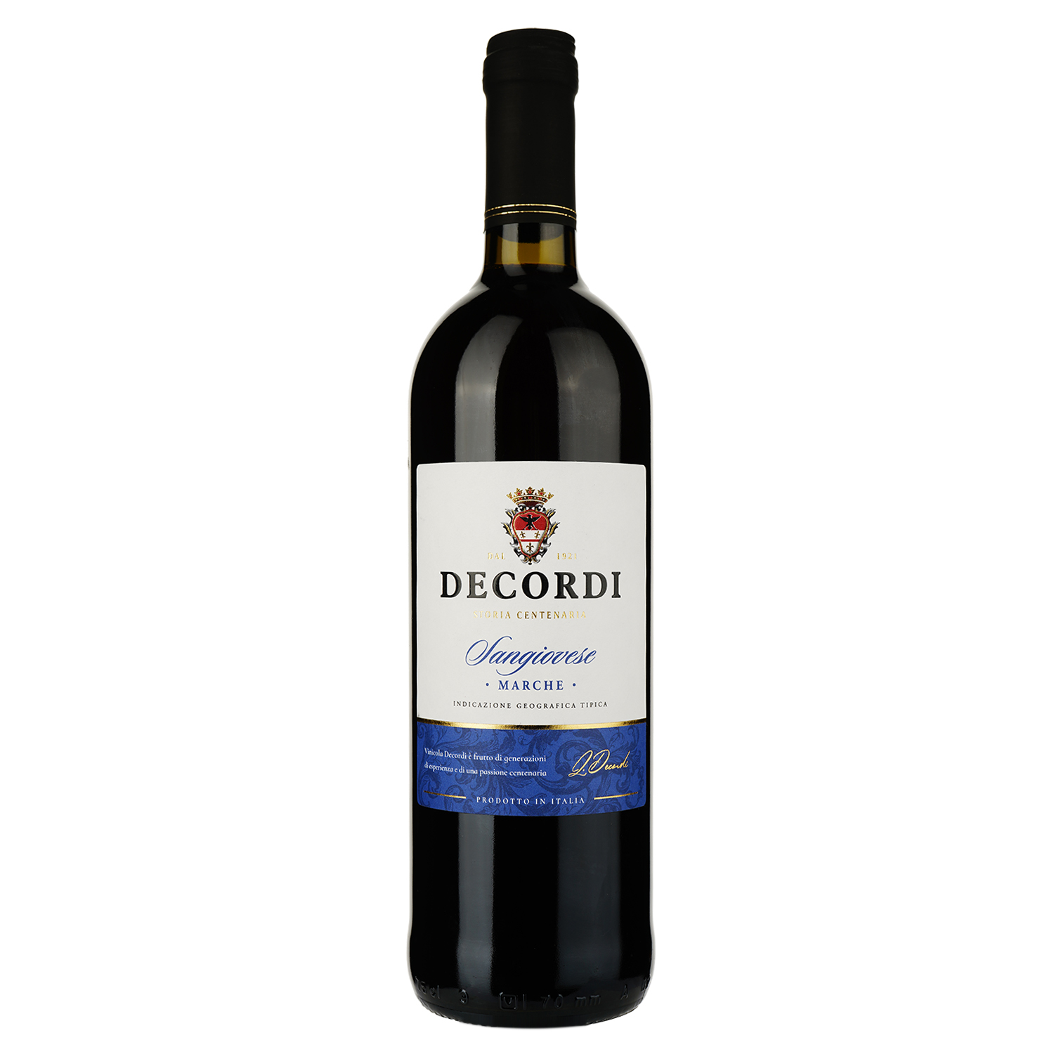 Вино Decordi Sangiovese Marche, червоне, сухе, 11,5%, 0,75 л - фото 1