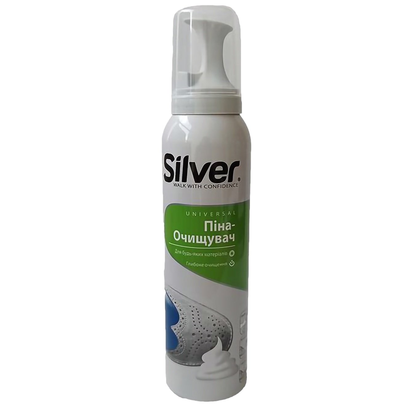 Универсальная пена-очиститель для всех видов кожи и текстиля Silver, 150 мл - фото 2