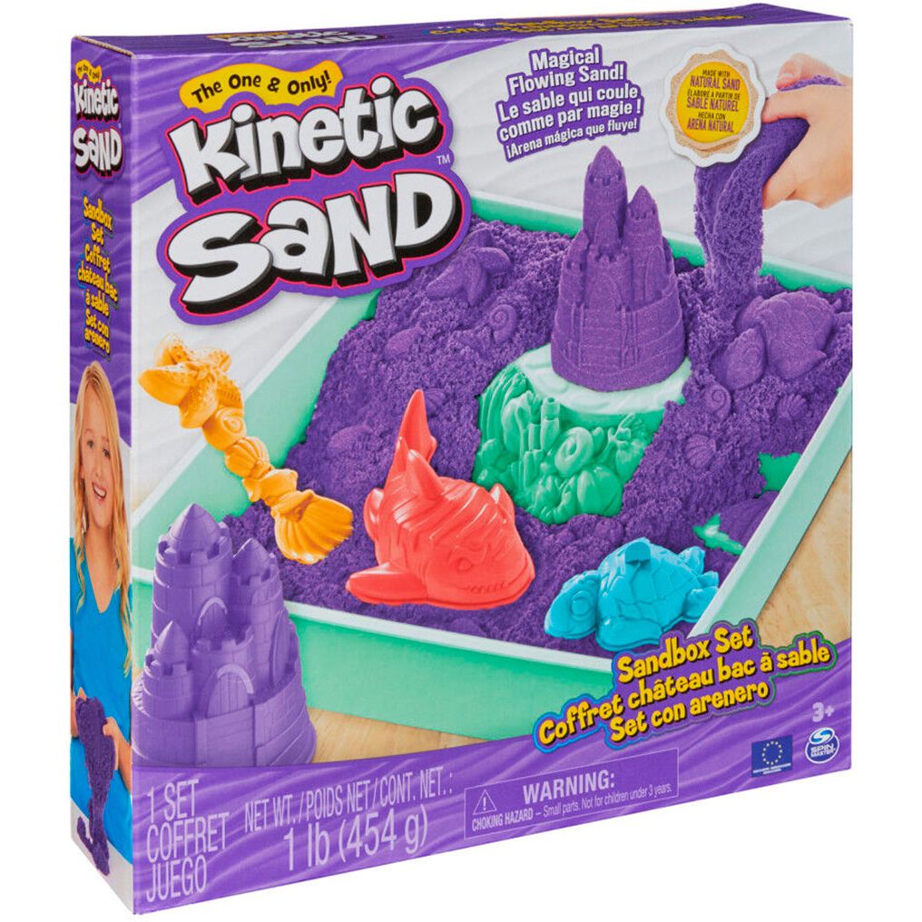 Набір піску для дитячої творчості Kinetic Sand V2 Замок з піску фіолетовий 454 г (71402) - фото 1