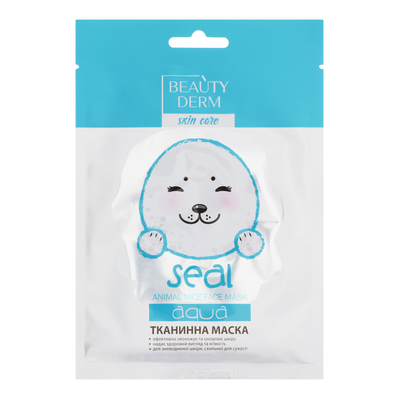 Тканевая маска Beauty Derm Animal seal аqua, 25 мл - фото 1