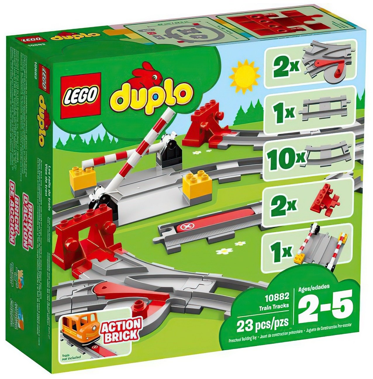 Конструктор LEGO DUPLO Town Рельсы, 23 детали (10882) - фото 2