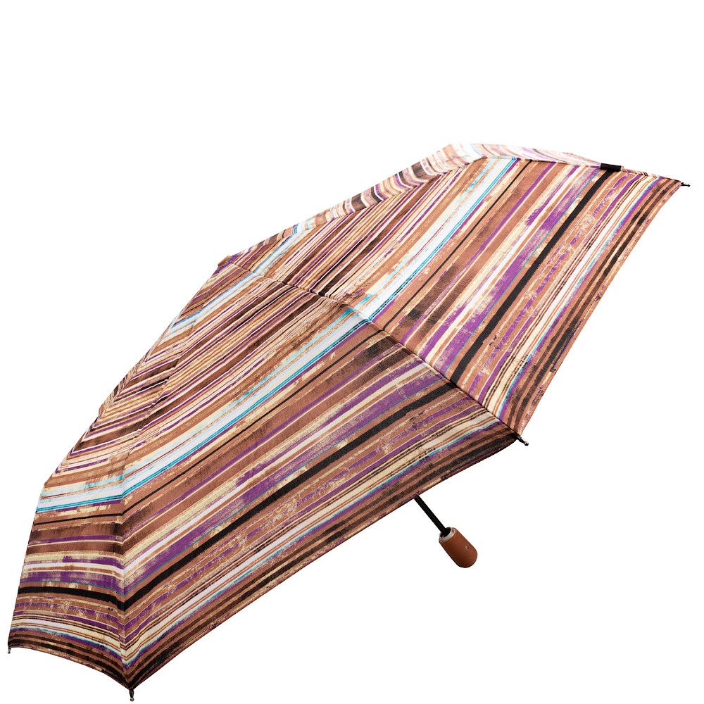 Женский складной зонтик полный автомат Airton коричневый - фото 2