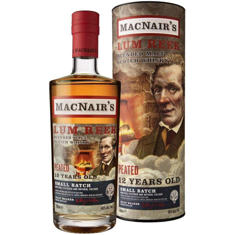 Виски MacNair's Lum Reek 12 yo Blended Malt Scotch Whisky, 46%, в подарочной упаковке, 0,7 л - фото 1