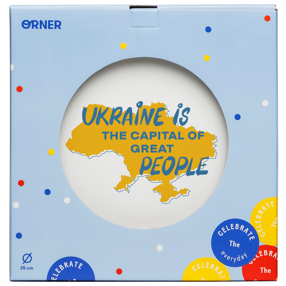 Тарілка Orner Ukraine is the capital of great people, 25 cм (orner-1815) - фото 2