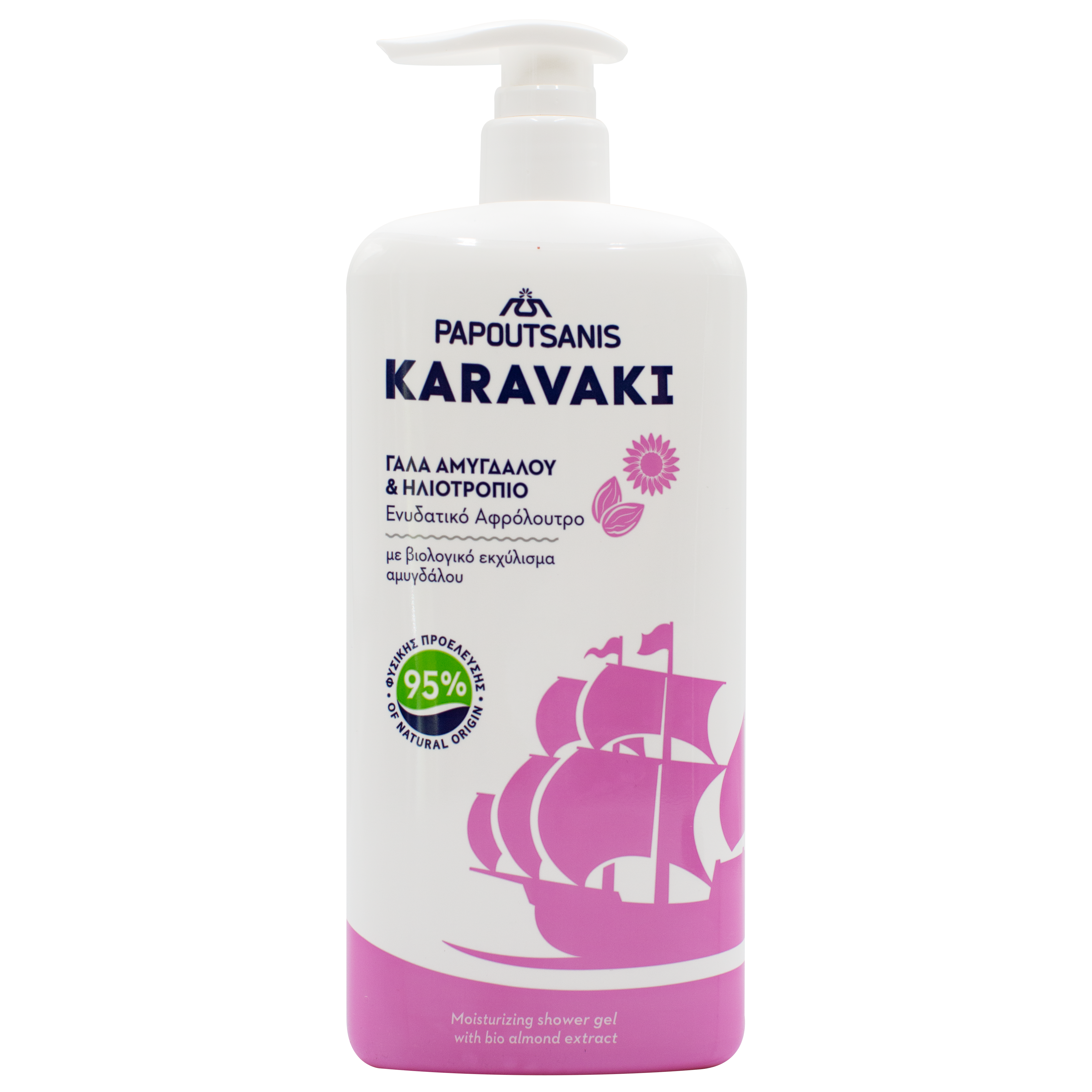 Гель для душа/пена для ванны Karavaki Миндальное молоко, 750 мл (KSGM750) - фото 1