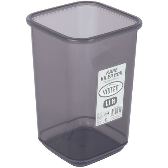 Контейнер для сыпучих продуктов Violet House, 1,1 л, черный (0310 Transparent Black) - фото 3
