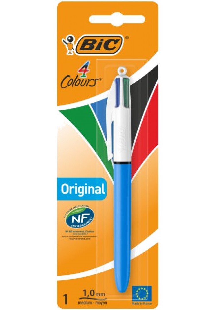 Ручка шариковая BIC 4 Colours Original, 1 мм, 4 цвета, 1 шт. (802077) - фото 4