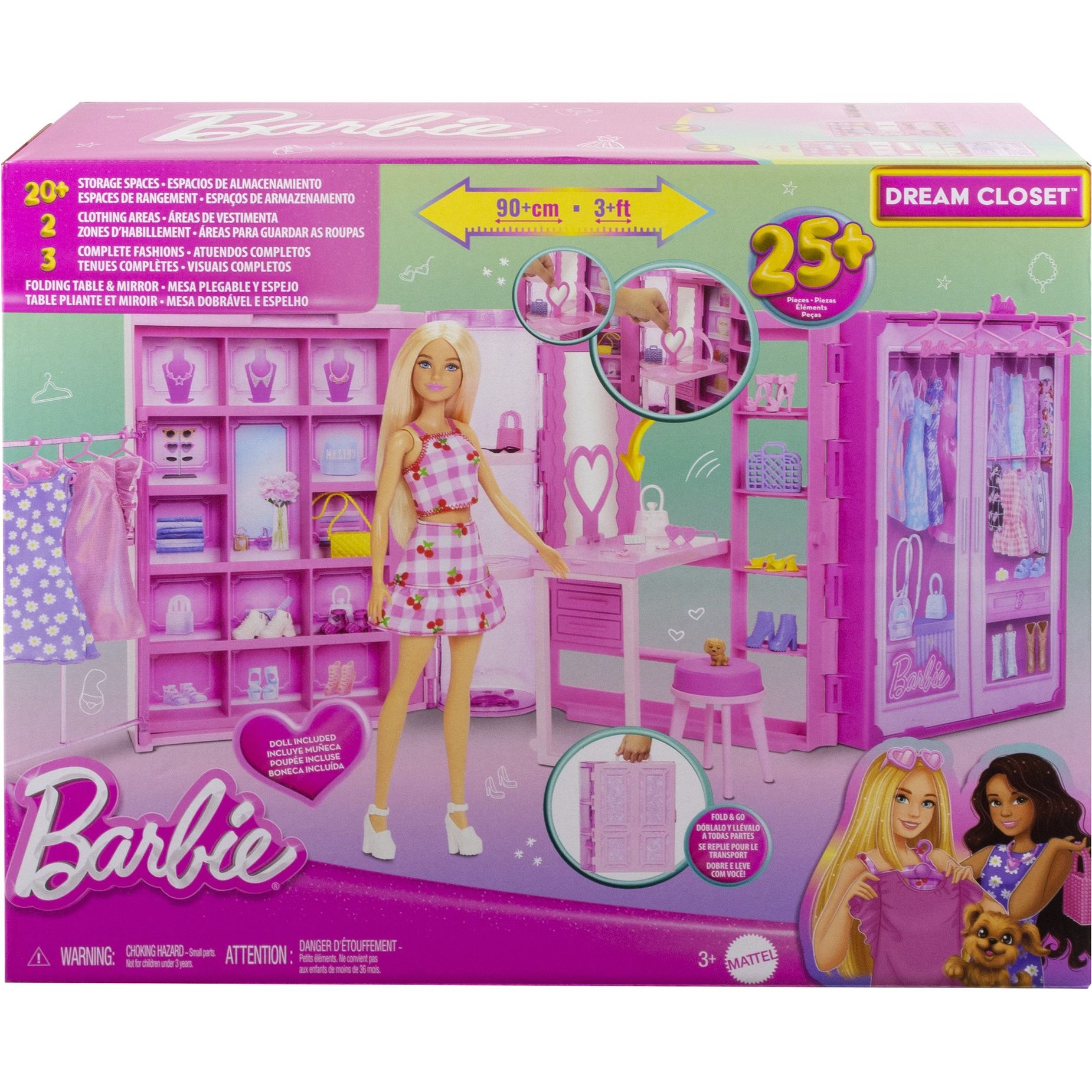 Ігровий набір Barbie Стильна гардеробна з лялькою (HXD58) - фото 4