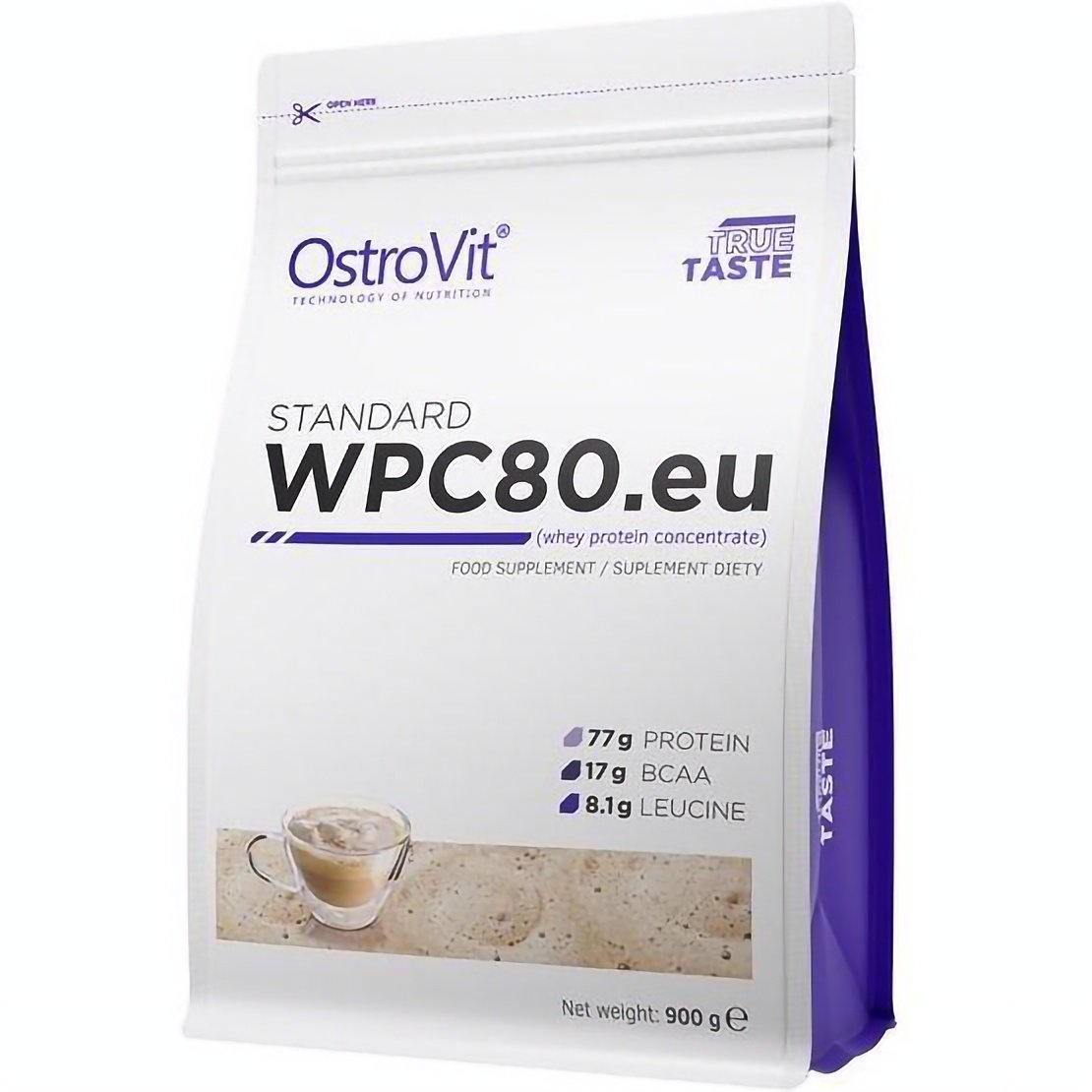 Протеин OstroVit Standaed WPC80.eu Vanilla 900 г - фото 1