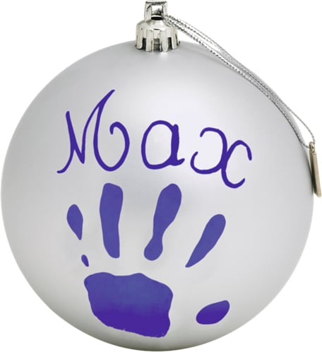 Рождественский шар Baby Art, 11 см, серебристый (34120155) - фото 1