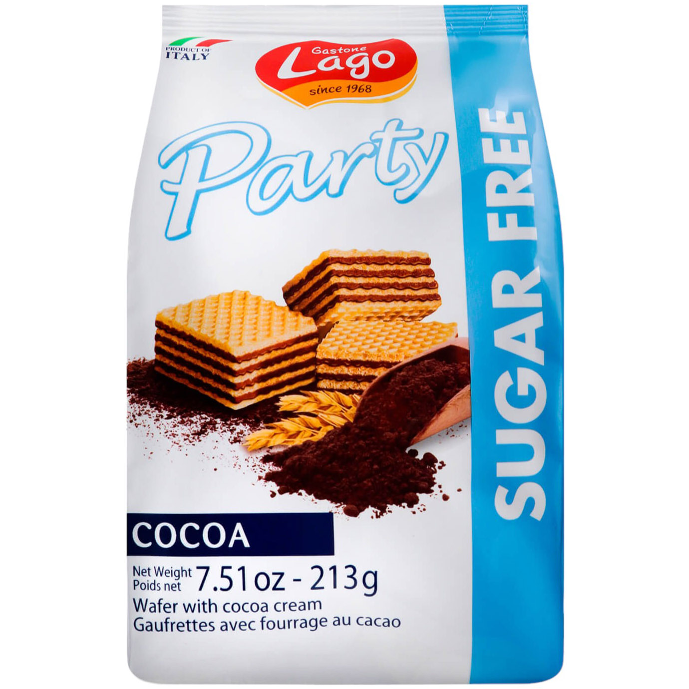 Вафлі Gastone Lago Party з какао без цукру 213 г (879009) - фото 1