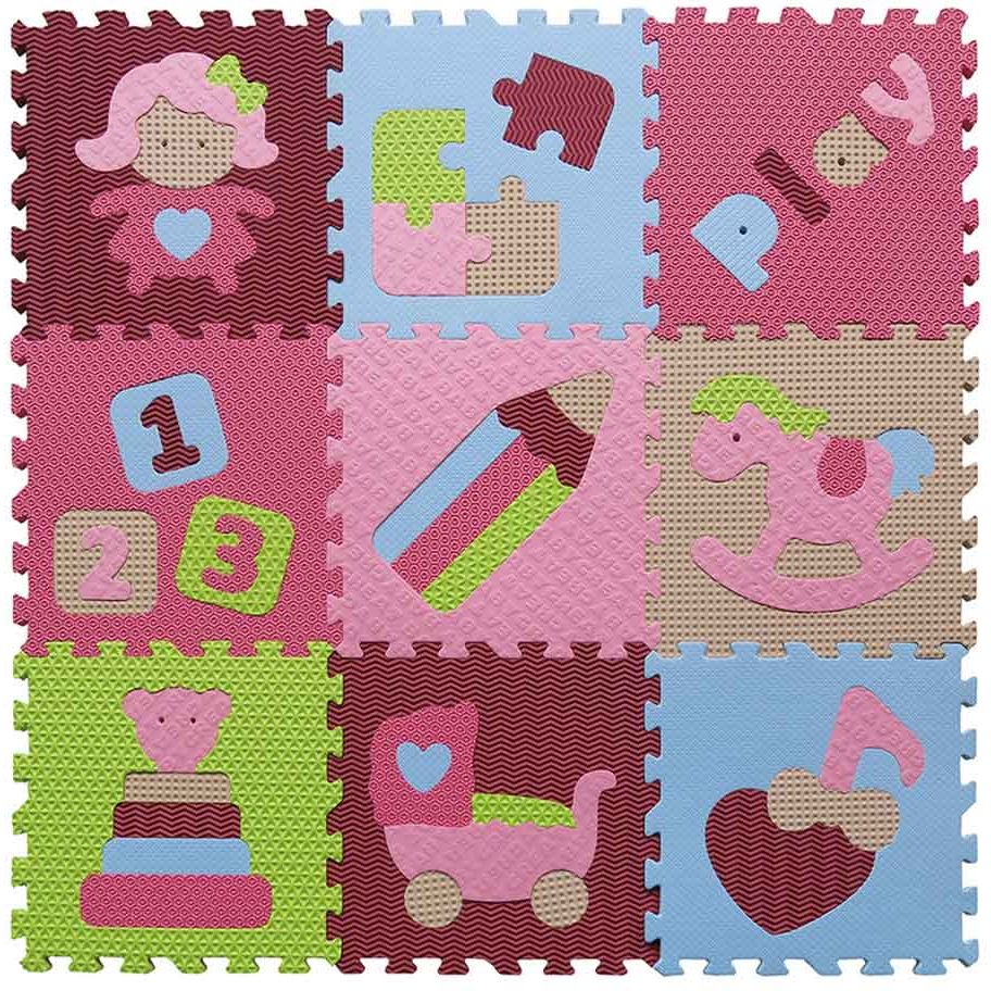Ігровий килимок-пазл Baby Great Цікаві іграшки, 92х92 см (GB-M1707) - фото 1