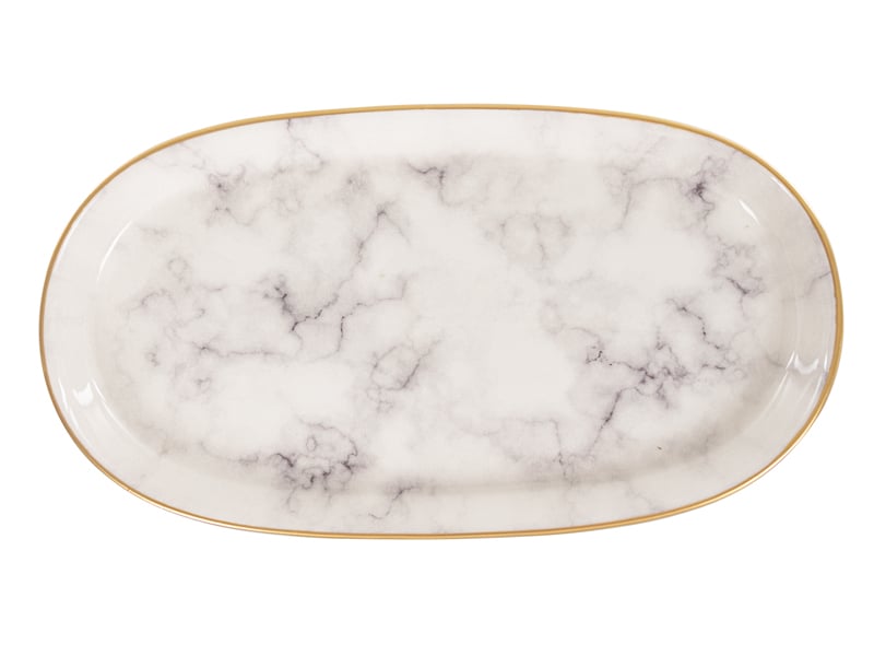 Набір блюд Alba ceramics Marble, сірий, 3 шт. (769-028) - фото 3