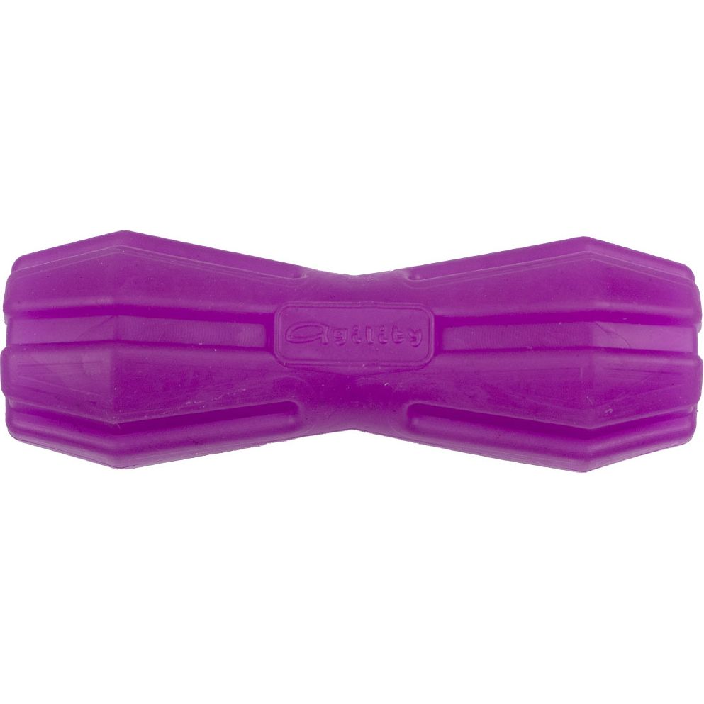 Іграшка для собак Agility гантель з отвором 15 см фіолетова - фото 1