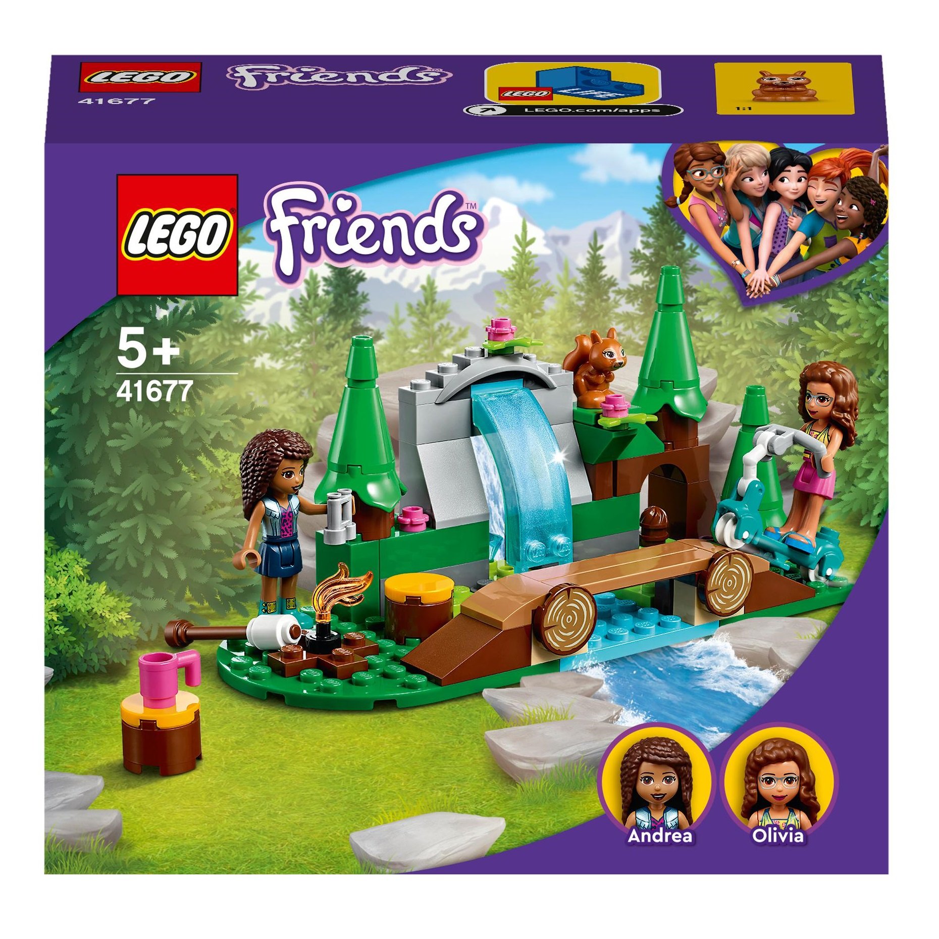 Конструктор LEGO Friends Лесной водопад, 93 детали (41677) - фото 1