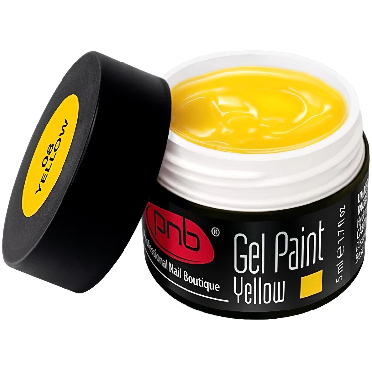 Гель-краска PNB UV/LED Gel Paint Yellow PNB 08 желтый 5 мл - фото 1