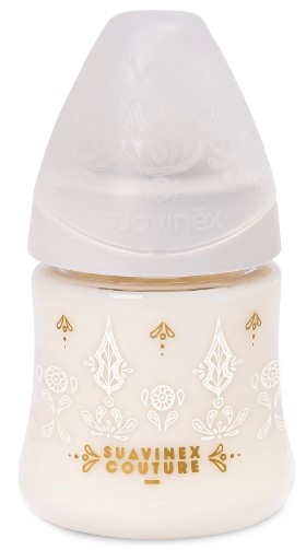 Пляшечка для годування Suavinex Couture, 150 мл, білий (304131) - фото 1