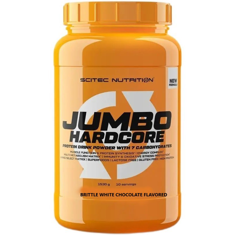 Гейнер Scitec Nutrition Jumbo Hardcore Brittle white chocolate 1530 г - фото 1