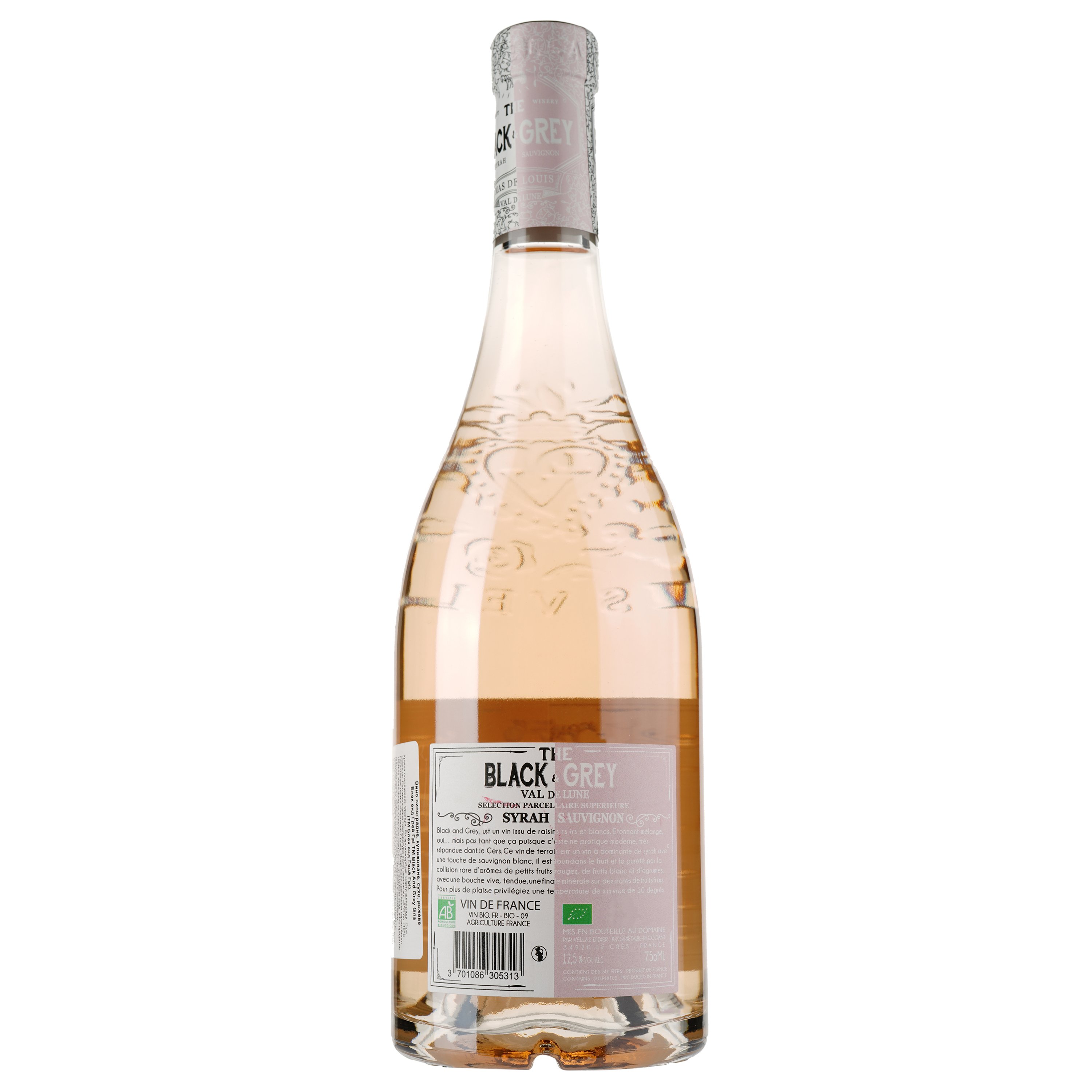 Вино Mas de Louis The Black & Grey Gris Bio 2021 Vin de France, розовое, сухое, 0,75 л - фото 2
