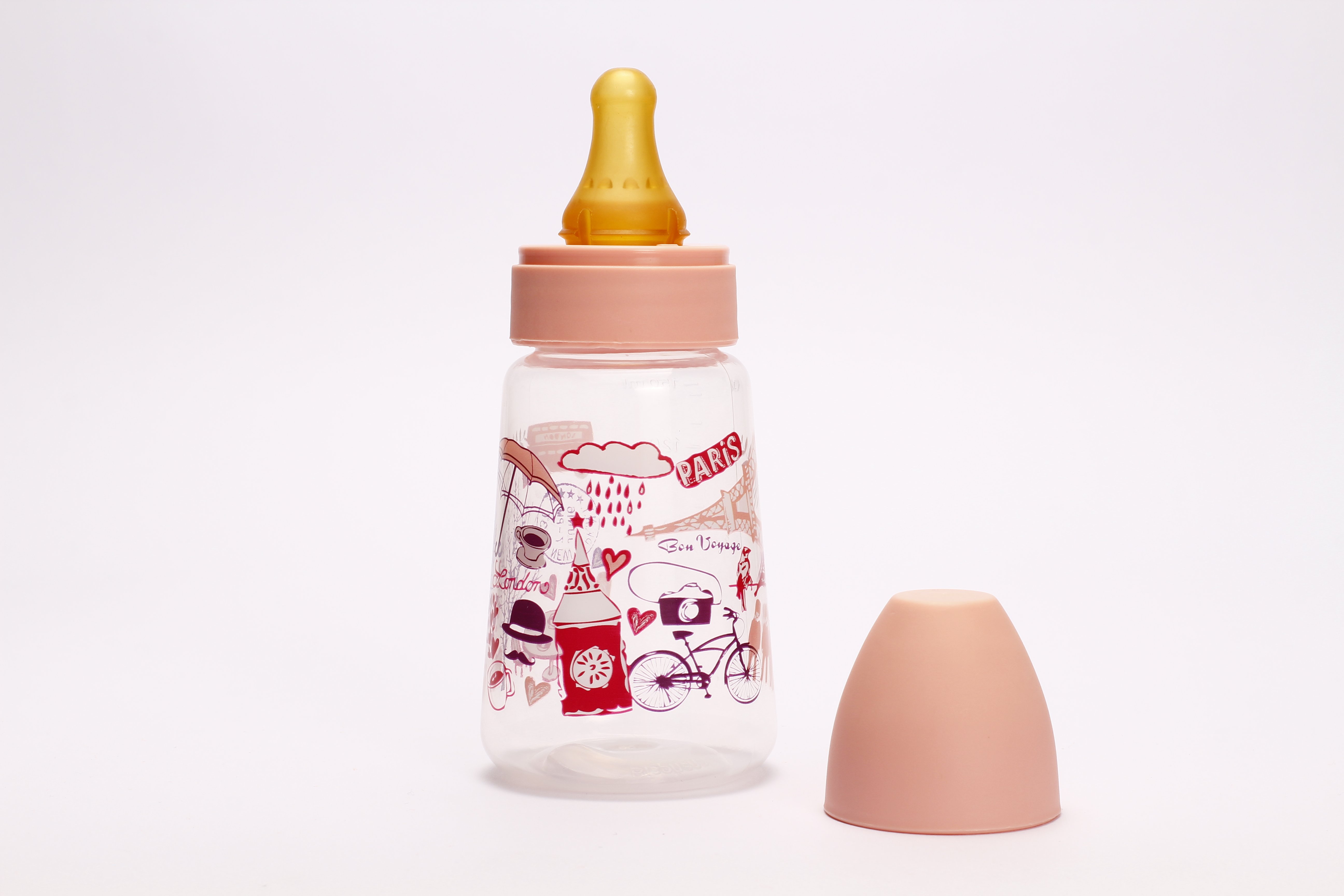 Бутылочка для кормления Lindo, 125 мл, розовый (Pk 053/L роз) - фото 2
