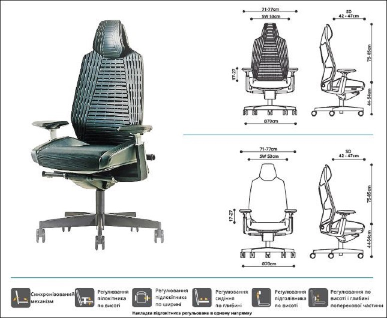 Геймерське крісло Special4you Ronin Grey Ribs сіре (E6941) - фото 2