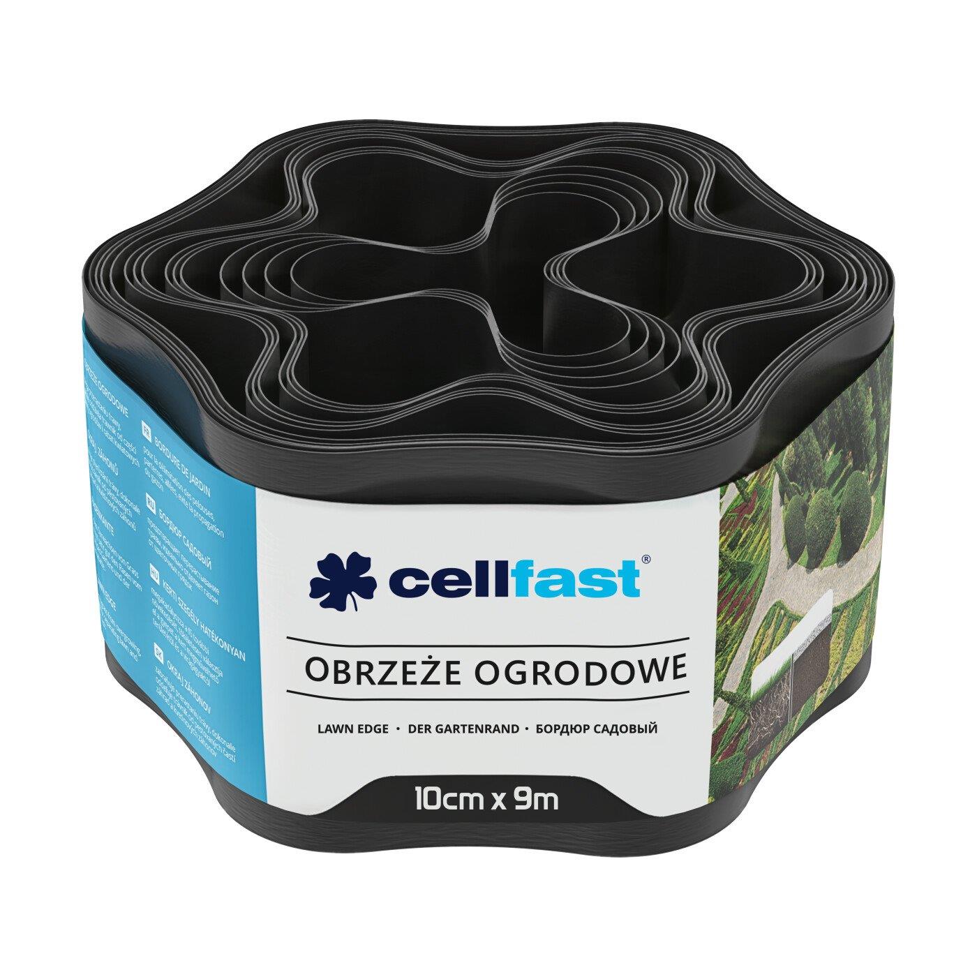 Лента газонная Cellfast, бордюрная, волнистая, 10 см x 9 м, черная (30-031H) - фото 1