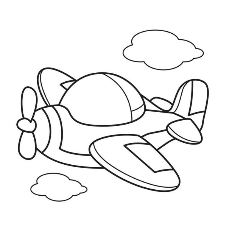 Раскраска для малышей Книжковий хмарочос Самолет - фото 2
