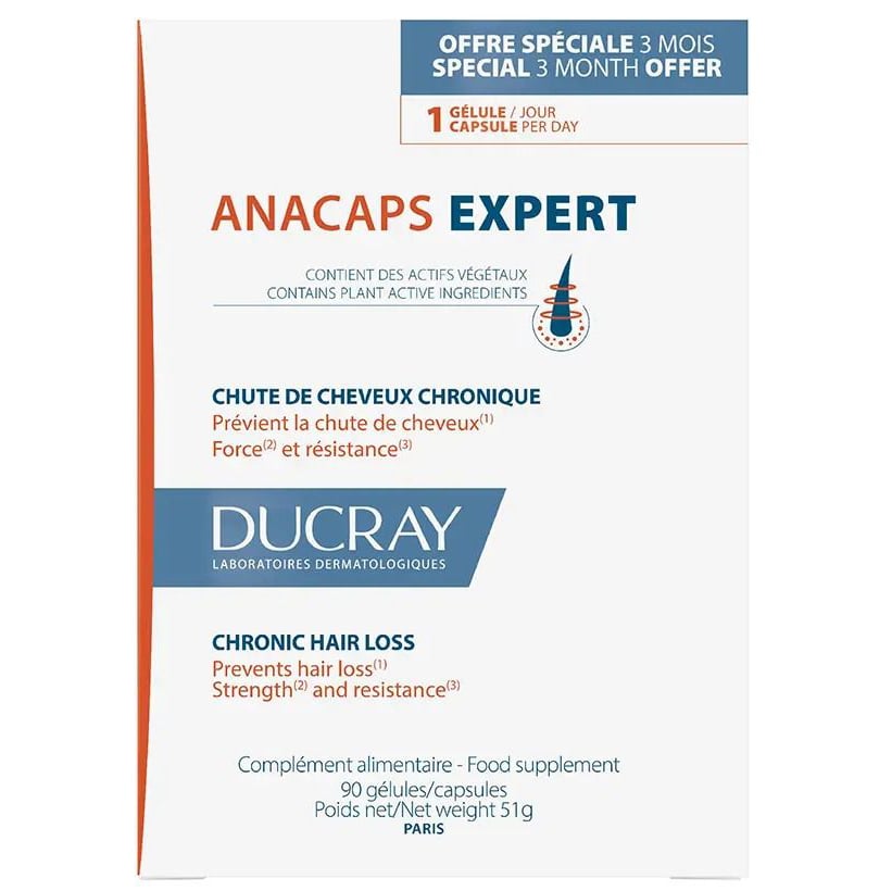 Капсулы при хроническом выпадении волос Ducray Anacaps Expert Chronic Hair Loss №30 - фото 1