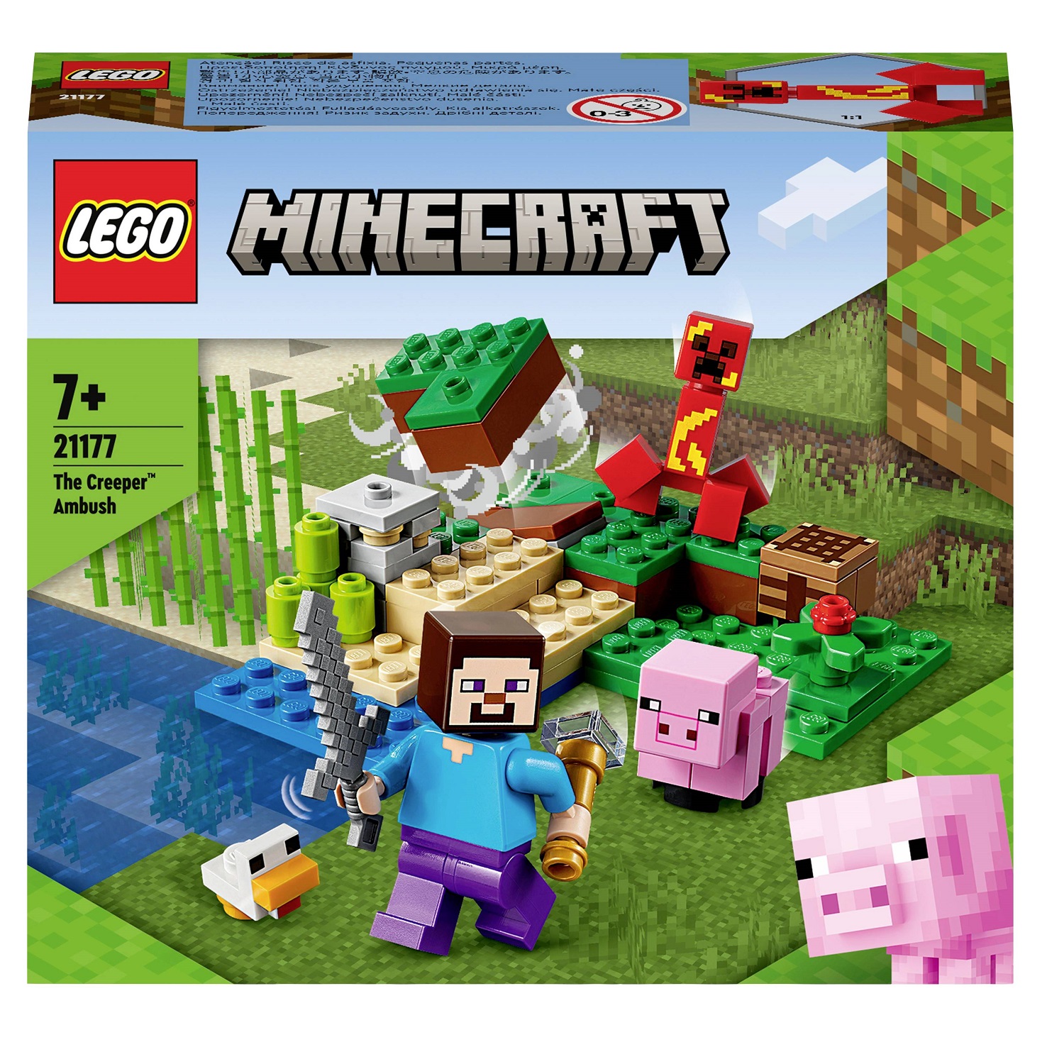 Конструктор LEGO Minecraft Засада Крипера, 72 деталей (21177) - фото 1