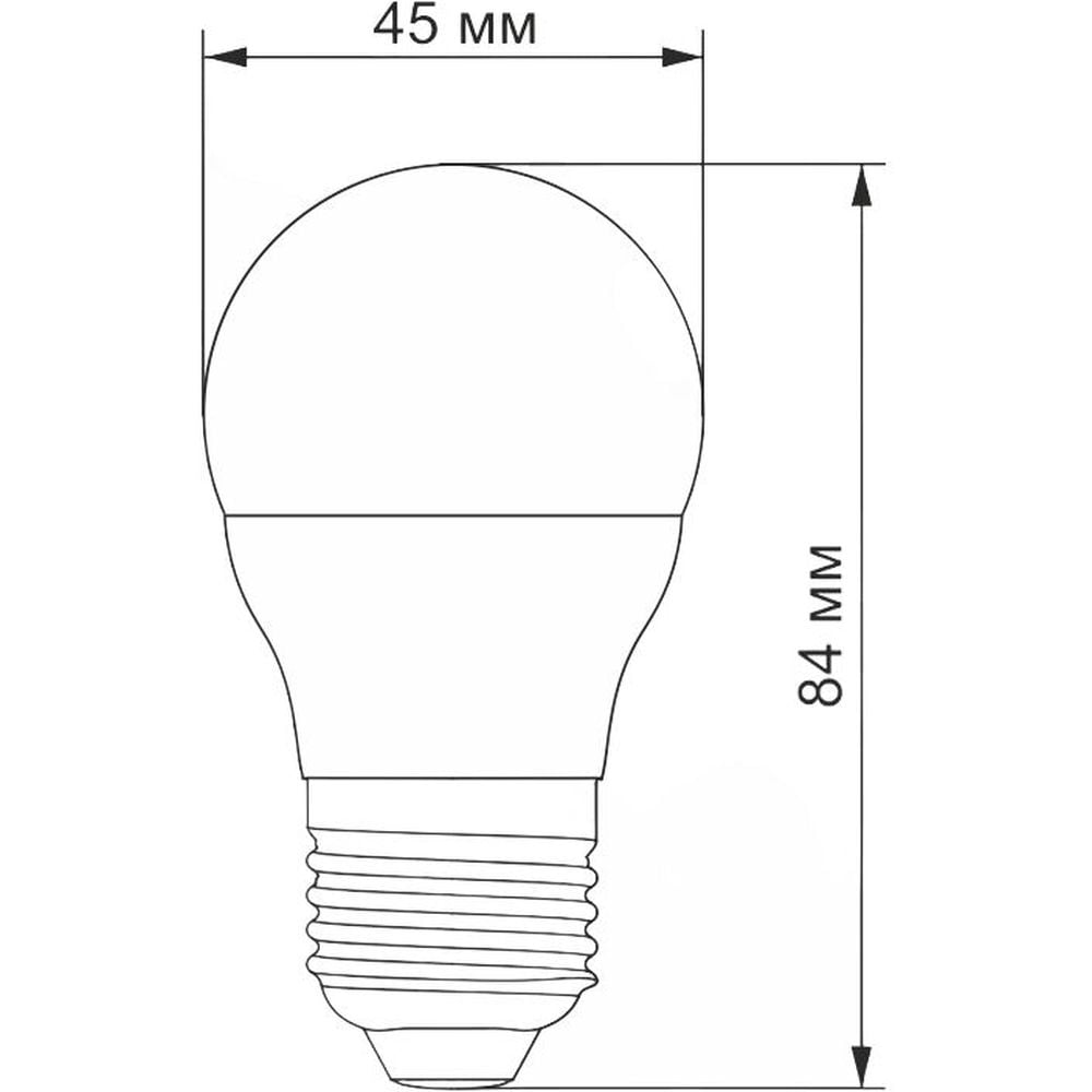LED лампа Titanum G45 6W E27 4100K (TLG4506274) - фото 3