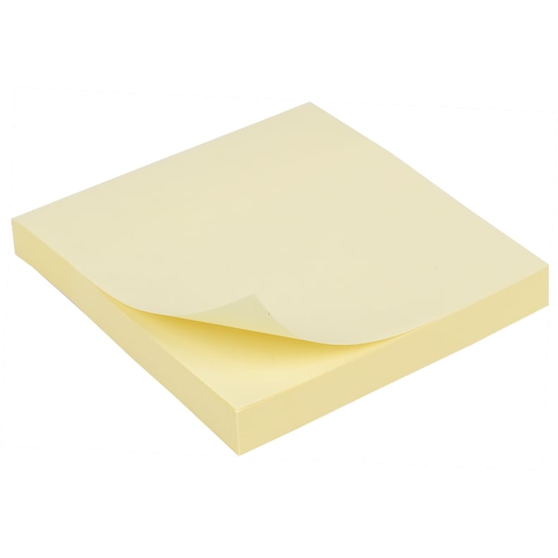 Блок паперу з клейким шаром Axent Delta 75x75 мм 100 аркушів, жовтий (D3314-01) - фото 1
