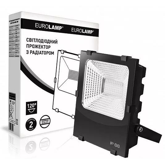 Прожектор Eurolamp LED з радіатором чорний (LED-FLR-SMD-300) - фото 2