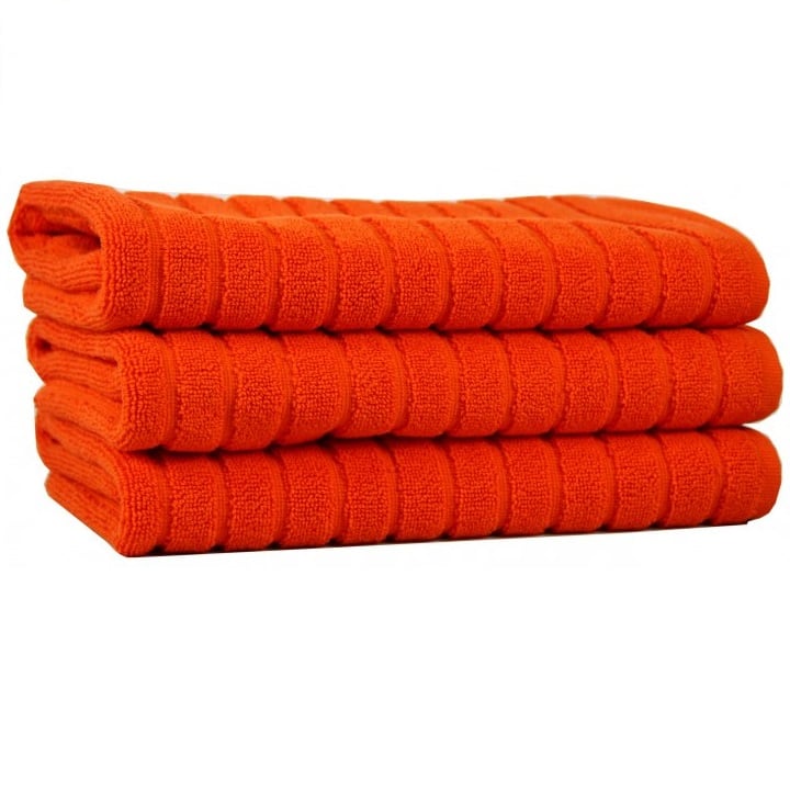 Полотенце для ног Maisonette Rainbow, 60х60 см, оранжевый (8699965100119) - фото 3
