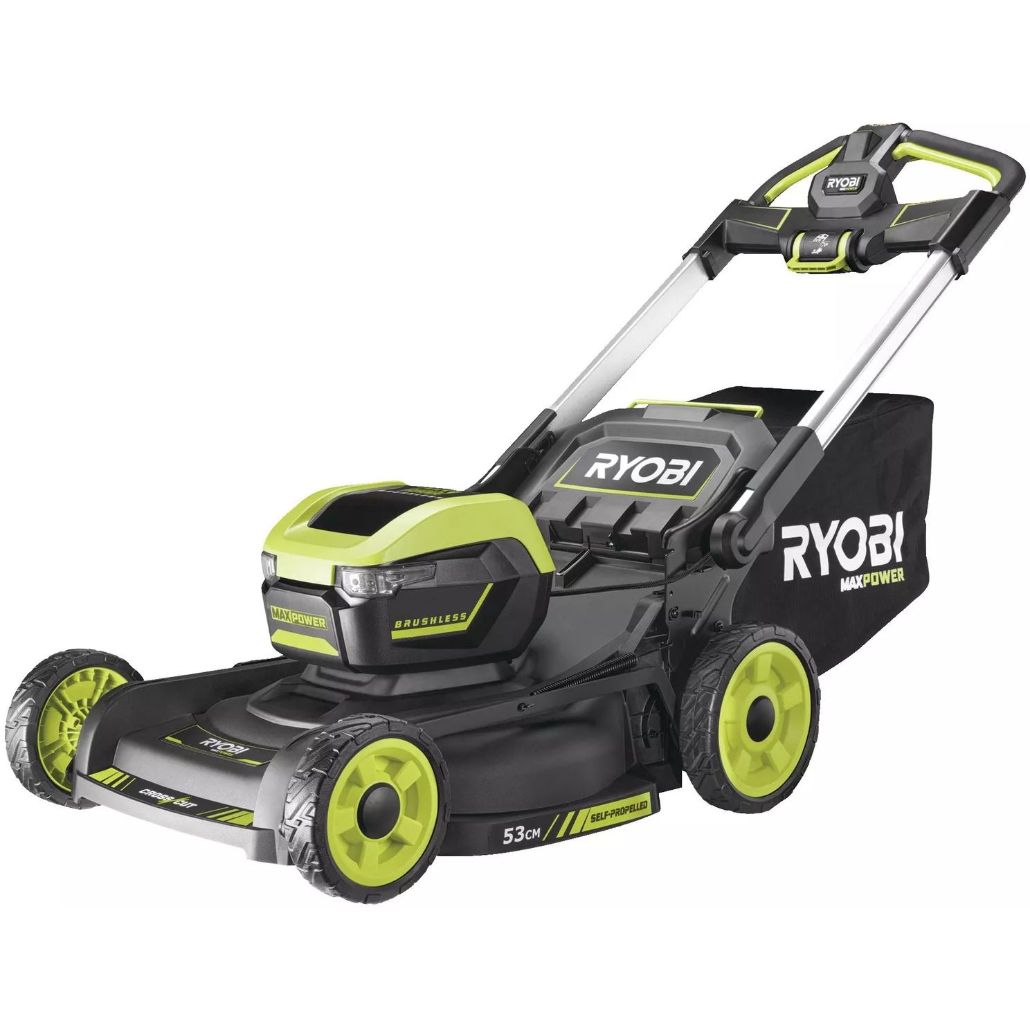 Газонокосилка аккумуляторная Ryobi Max Power RY36LMXSP53A-160 самоходная 36В 53 см (5133005802) - фото 1