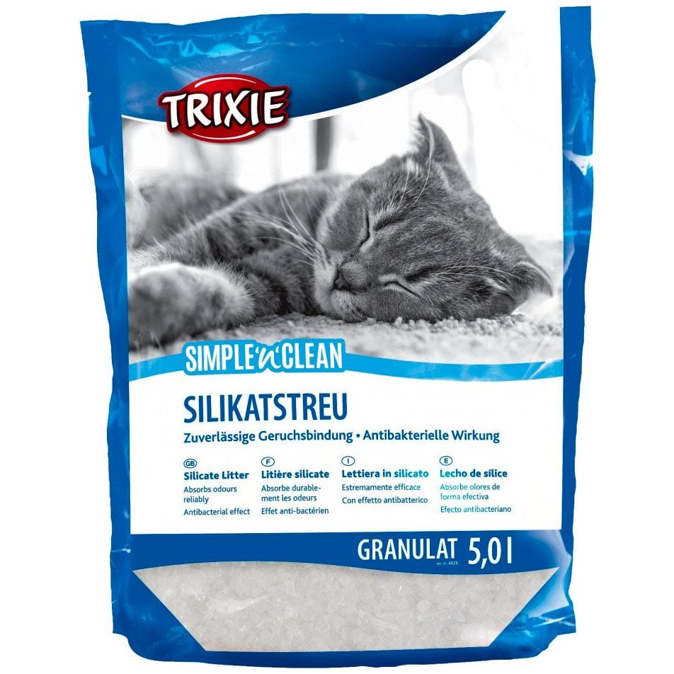 Наполнитель Trixie Simple'n'Clean для кошек силикагелевый, гранулированный, 5 л - фото 1