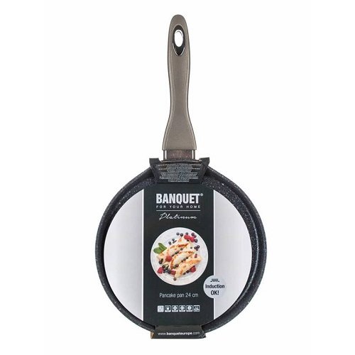 Сковорода для млинців Banquet Metallic Platinum, 24х1,6 см - фото 1