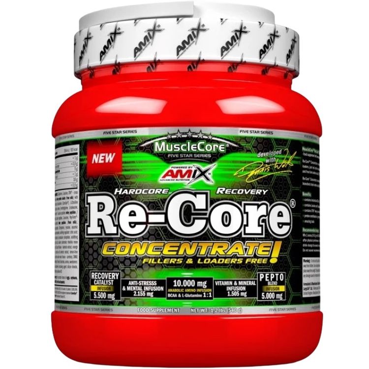 Комплекс аминокислот, протеина и электролитов для быстрого восстановления Amix MuscleCore Re-Core Concentrated фруктовый пунш 540 г - фото 1