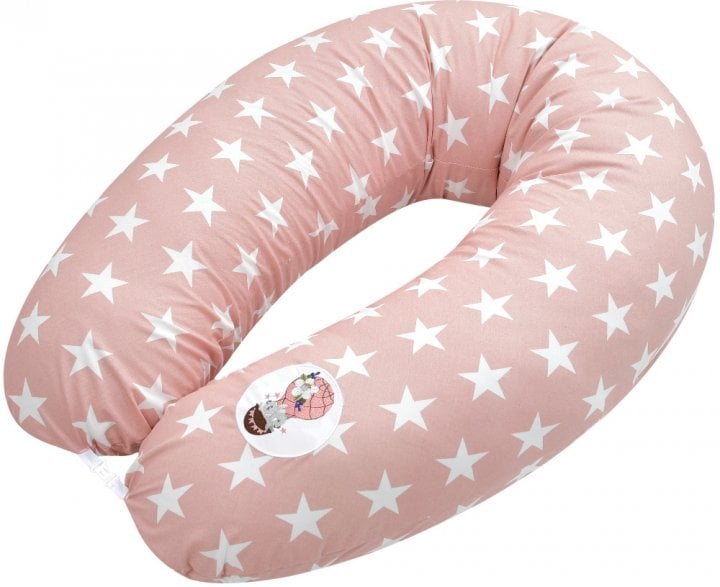 Подушка для вагітних та годування Papaella Зірка, 190х30 см, пудровий (8-31885) - фото 1
