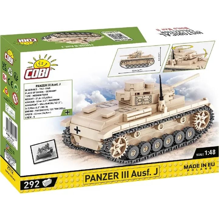 Конструктор Cobi Друга світова війна Танк Panzer III, 292 деталі (COBI-2712) - фото 2