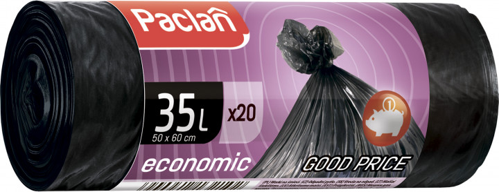 Пакеты для мусора Paclan Economic, 35 л, 20 шт. - фото 1