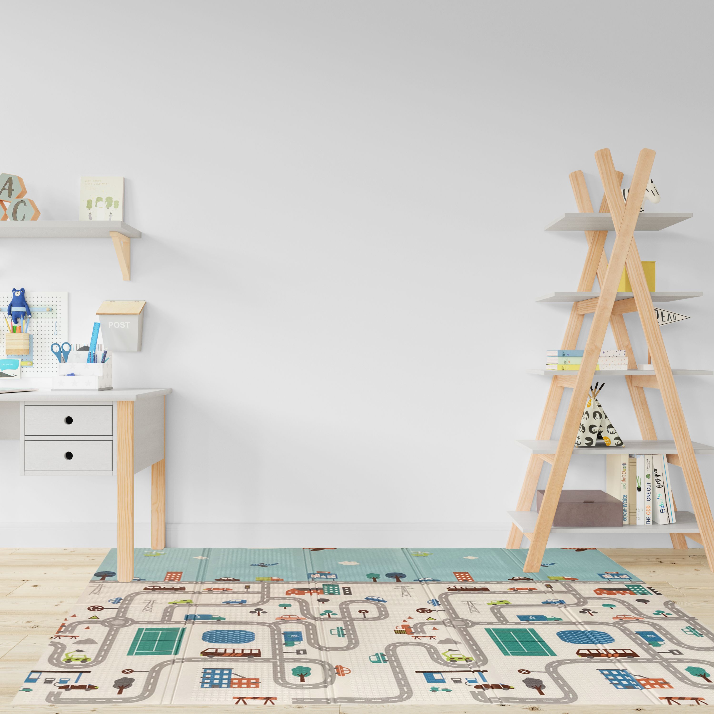 Дитячий килимок Poppet Екскурсія Лондон та Дорожній лабіринт двосторонній складний 200х150x1 см (PP026-150H) - фото 8