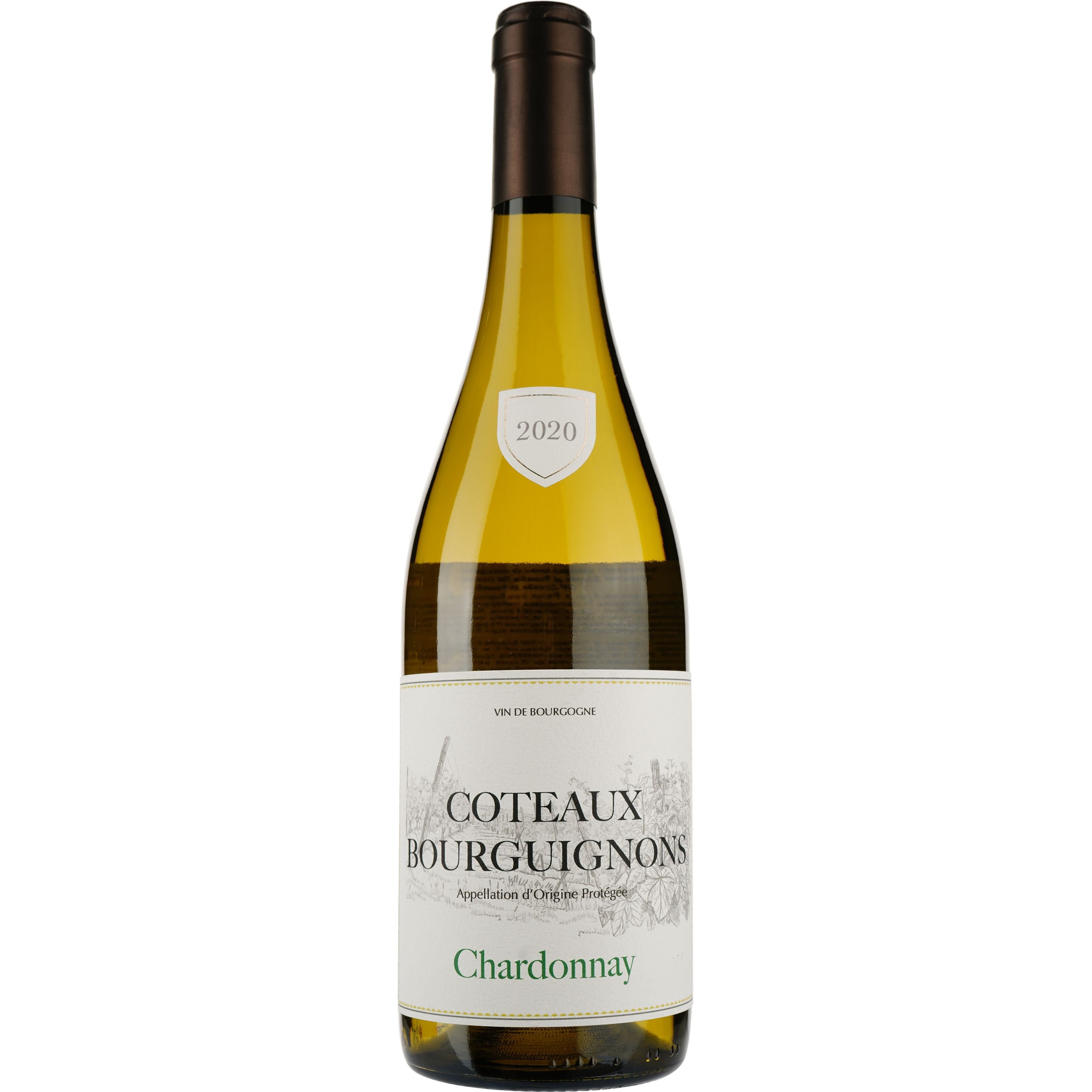 Вино Coteaux Bourguignons Chardonnay AOP 2020, белое, сухое, 0,75 л - фото 1