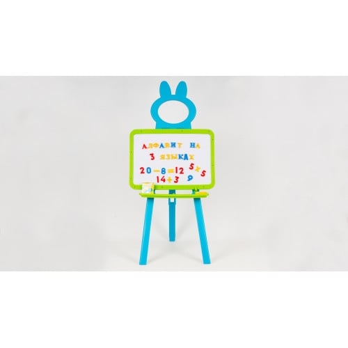 Мольберт Limo Toy Дошка знань 0703, 3 в 1 зелений з блакитним (21541) - фото 3