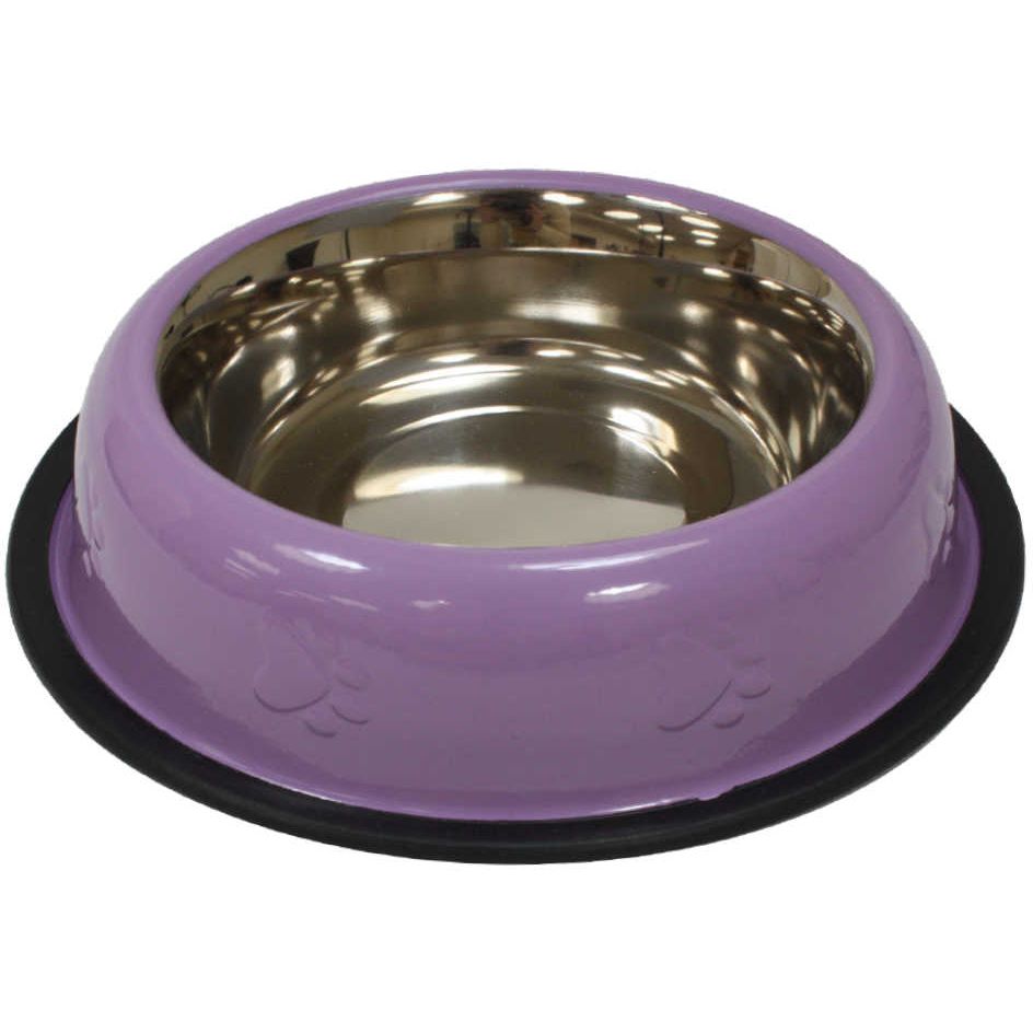 Миска для собак Croci глазурь 0.24 л 16 см фиолетовая - фото 1