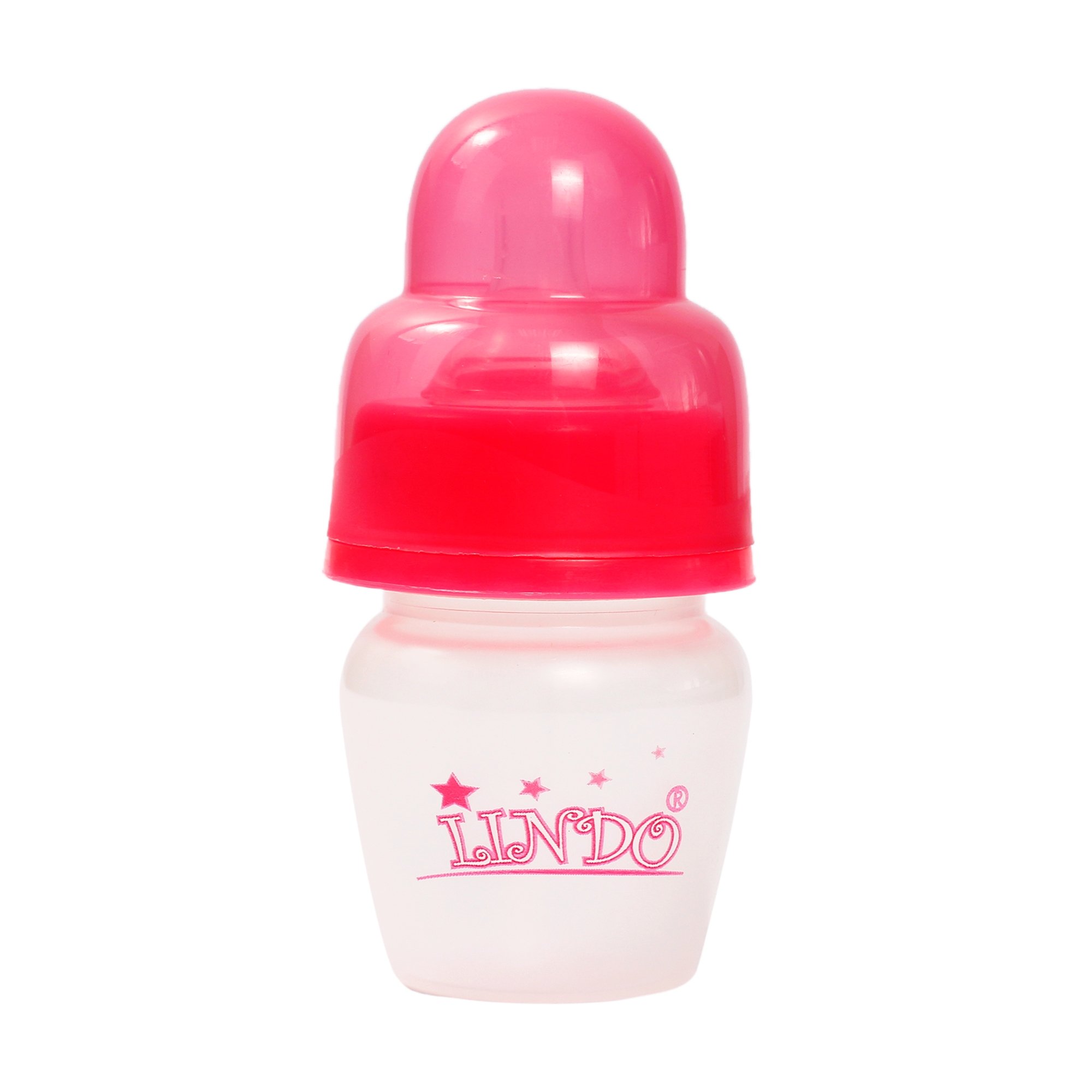 Пляшечка для годування Lindo, з силіконовою соскою, 40 мл, рожевий (LI 100 роз) - фото 1
