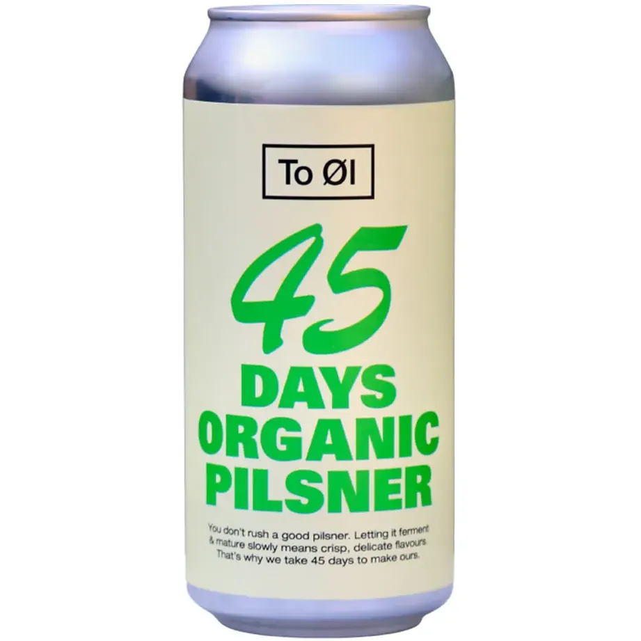 Пиво To ØI 45 Days Organic Pilsner світле нефільтроване 4.7% з/б 0.44 л - фото 1