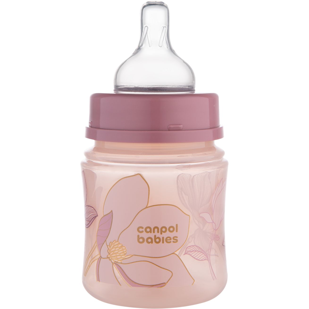 Бутылочка антиколиковая с широким отверстием Canpol babies Easystart Gold 120 мл розовая - фото 2