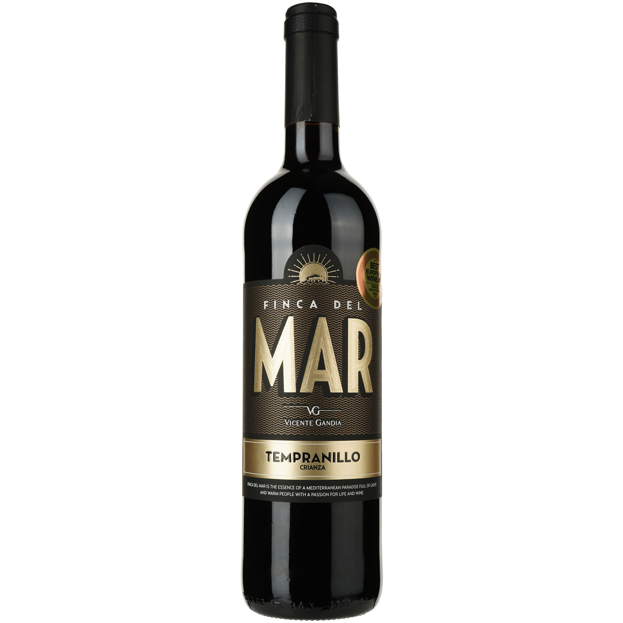 Вино Finca del Mar Tempranillo Crianza, червоне, сухе, 12,5%, 0,75 л (37729) - фото 1