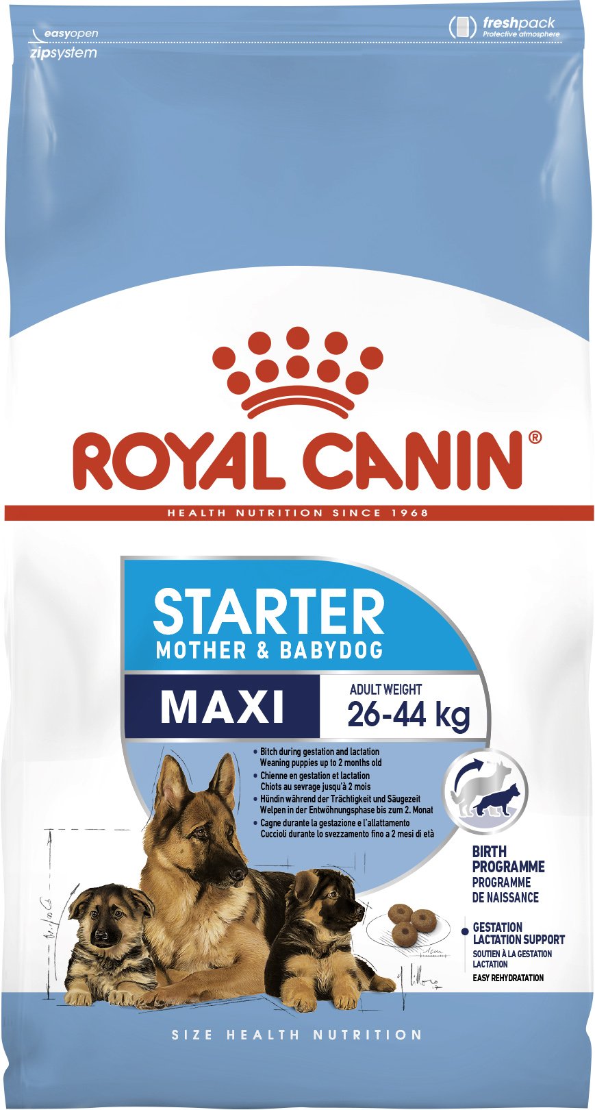 Сухой корм Royal Canin Maxi Starter Mother & Babydog для щенков крупных пород, с мясом птицы и рисом, 4 кг - фото 1