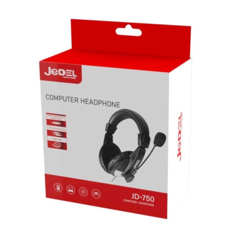 Игровые наушники Jedel JD750 с микрофоном Black - фото 3